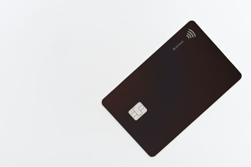 Matte black tap card